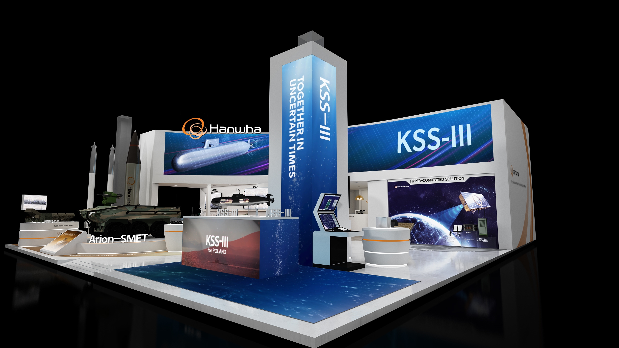 MSPO Hanwha stand graphic